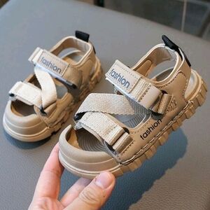 Kids Boy Girl Toddler Closed Toe Sandals Summer Walking Shoes Size 9.5 Beige